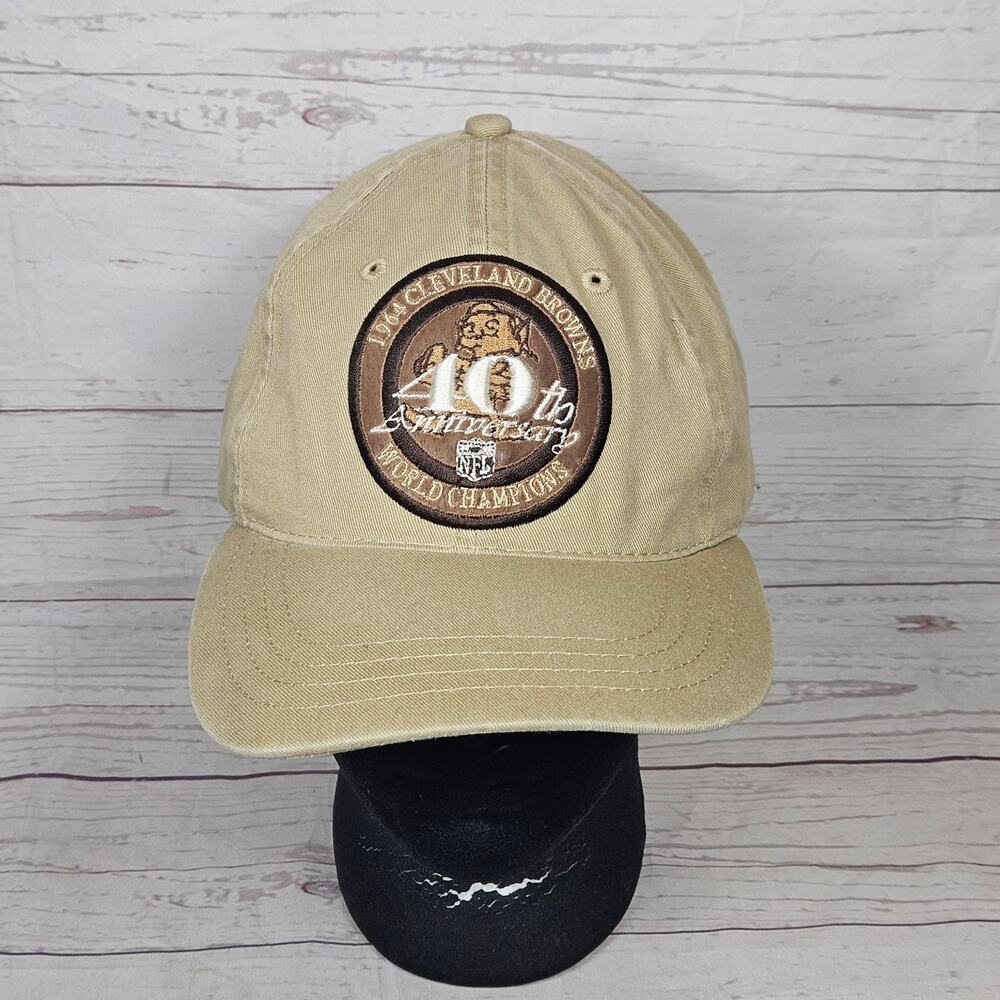 Cleveland Browns Graffiti Baseball Cap Men's Adjustable Khaki 40th Anniversary